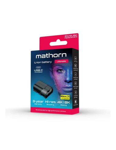 Mathorn MB-212A Ultimate 2400mAh USB-C akumulator zamiennik EN-EL15C do Nikon Z8