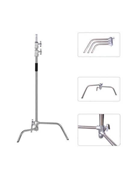 Stalowy statyw studyjny C-stand 330cm / trzpień 16mm