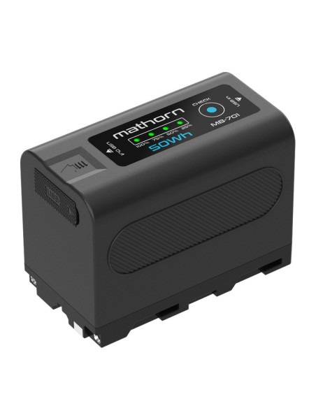 Bateria Mathorn MB-701 6700mAh 50Wh USB-C LED zamiennik SonyNP-F770