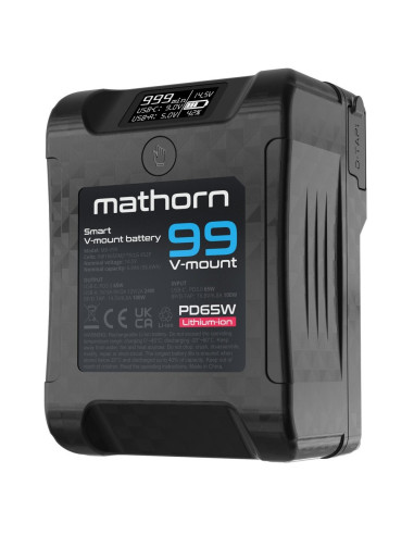 Bateria Mathorn MB-V99 6800mAh PD65W OLED USB-C...
