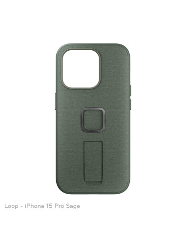 Peak Design Mobile Etui Everyday Case Loop iPhone 15 Pro - Szarozielone