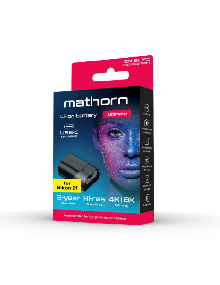 Bateria Mathorn MB-212B Ultimate 2400mAh USB-C zamiennik EN-EL15C do Nikon Zf