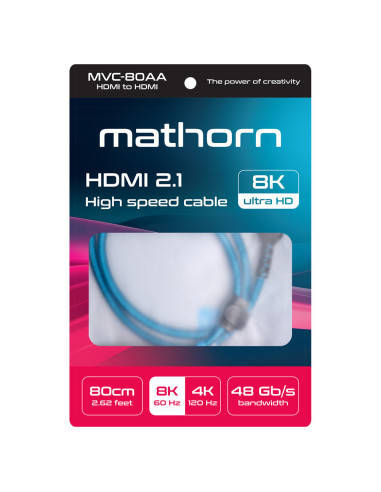 Kabel Mathorn MVC-80AA  2.1 8K 60Hz 48Gbps 80cm