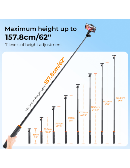 Statyw K&F Concept 2w1 Selfie z uchwytem do telefonu
