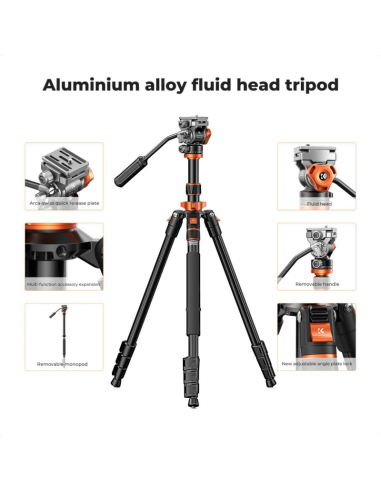 K&F Concept K234A7 z głowicą FH-03 statyw video