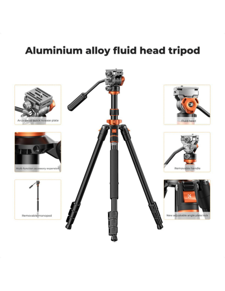 K&F Concept K234A7 z głowicą FH-03 statyw video