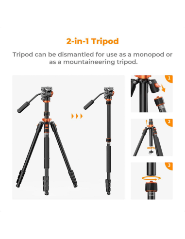 K&F Concept K234A7 z głowicą FH-03 statyw video