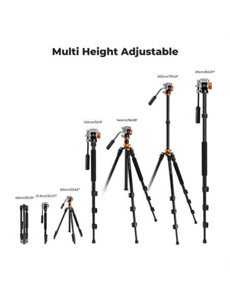 K&F Concept K234A7 z głowicą FH-03 statyw video