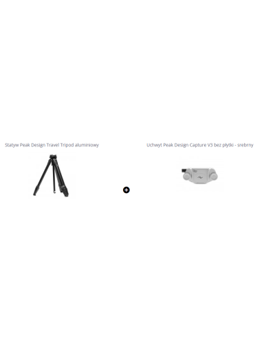 Statyw Peak Design Travel Tripod aluminiowy + uchwyt Capture CC-BK-3 czarny