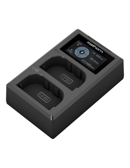 Mathorn MBC-D200 USB-C do Canon LP-E6 ładowarka dwukanałowa