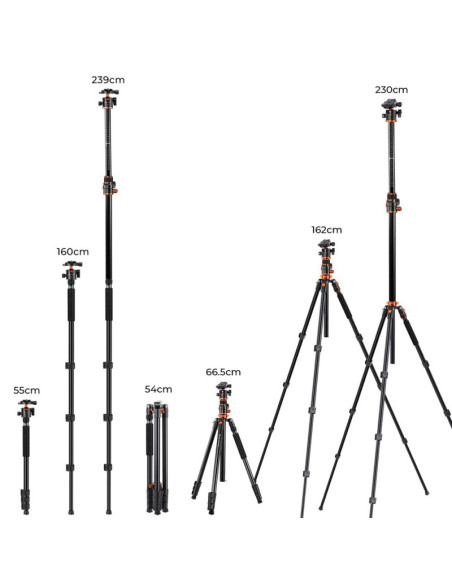 K&F Concept T254A7 statyw  fotograficzny 230cm