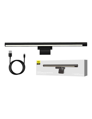 Lampa na monitor Baseus I-Wok Pro, z klipsem i ściemniaczem (czarna)