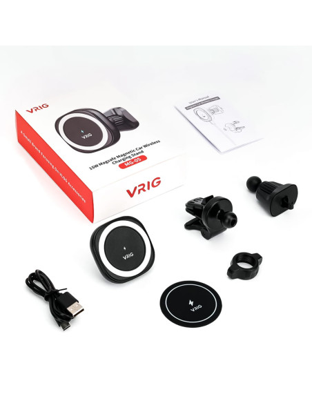 VRIG MG-07S magnetyczny uchwyt samochodowy do smartfona z funkcją ładowania indukcyjnego