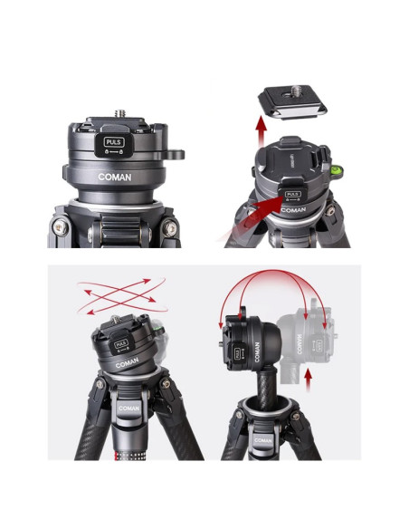 Coman Light-W Karbonowy statyw fotograficzny 158cm [BIAŁY]