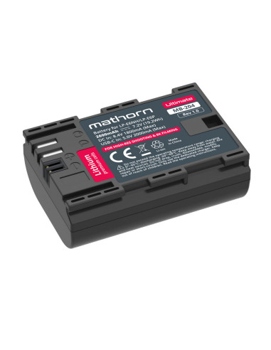 Bateria Mathorn MB-204 Ultimate 2600mAh 8A USB-C zamiennik LP-E6NH/E6P