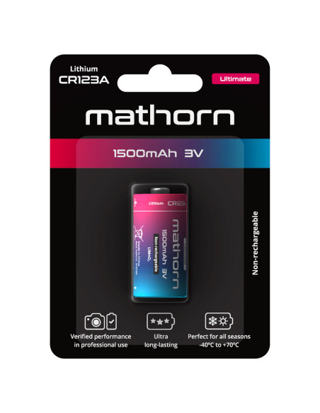 Bateria litowa Mathorn Ultimate CR123A 1500mAh Lithium