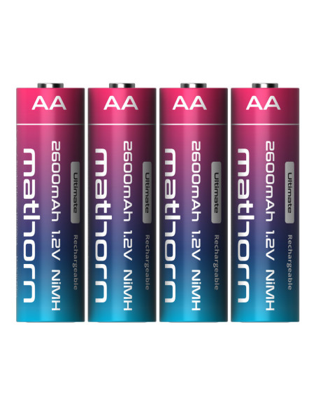 Zestaw akumulatorów Mathorn Ultimate AA NiMH 2600 mAh NiMH HR6 1.2V 4szt