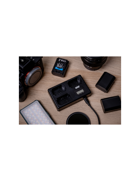 Ładowarka trójkanałowa Newell TT-USB-C do akumulatorów NP-FZ100 do Sony