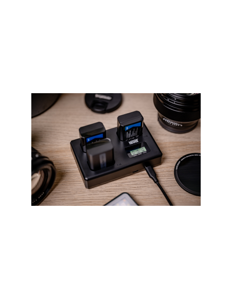 Ładowarka trójkanałowa Newell TT-USB-C do akumulatorów NP-FW50 do Sony