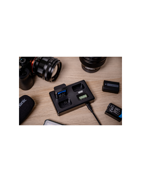 Ładowarka trójkanałowa Newell TT-USB-C do akumulatorów NP-FW50 do Sony