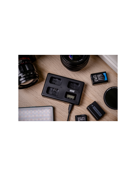 Ładowarka trójkanałowa Newell TT-USB-C do akumulatorów NP-FW50 do Sony