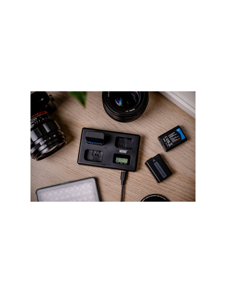 Ładowarka trójkanałowa Newell TT-USB-C do akumulatorów NP-FW50 do Sony
