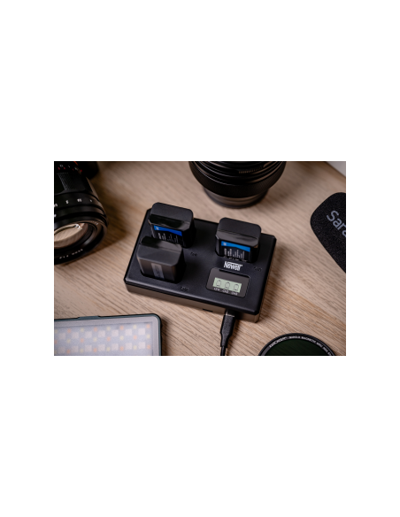 Ładowarka trójkanałowa Newell TT-USB-C do akumulatorów NP-FW50 do Sony