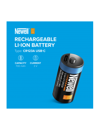 Akumulator Newell CR123A USB-C 700 mAh 2 szt....