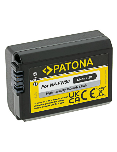 Akumulator PATONA NP-FW50 Sony NP-FW50 NEX.3 NEX.3C NEX.5 NEX.5A