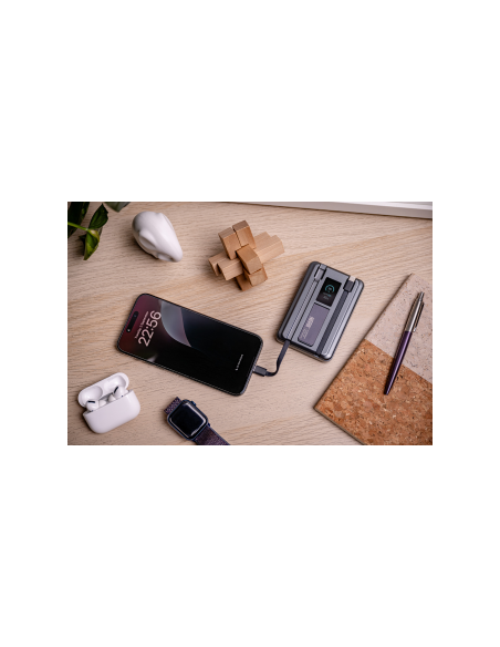 Power Bank Newell MS-10000 Pro MagSafe 10000 mAh 2x USB-C - szary