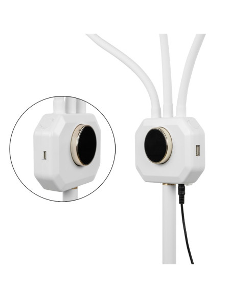 Lampa kosmetyczna LED MITOYA LUMERA 3000-6000K na statywie [biała]