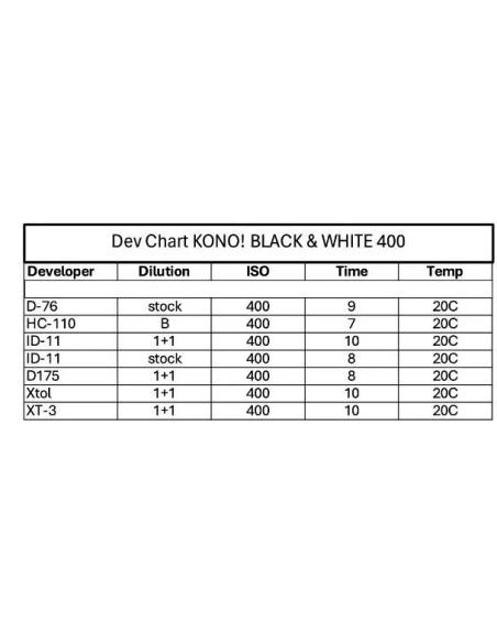 KONO Film Black&White 400 - Pack of 2