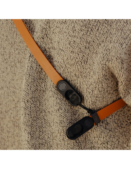 Pasek Peak Design Form Leather Camera Strap Short Amber- bursztynowy