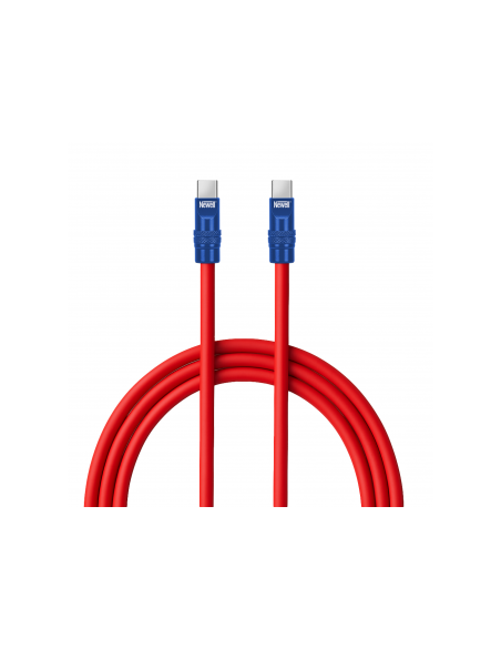 Kabel Newell USB-C - USB-C 100 W, 2 m, silikonowy, czerwono-granatowy