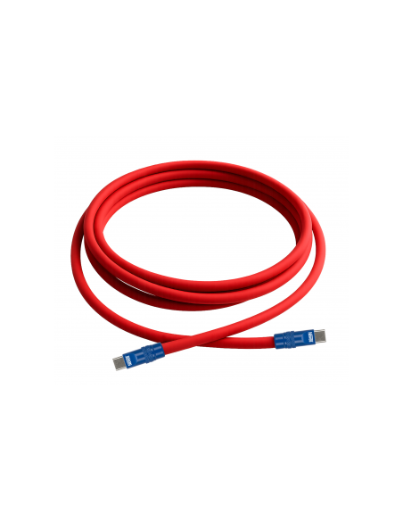 Kabel Newell USB-C - USB-C 100 W, 2 m, silikonowy, czerwono-granatowy