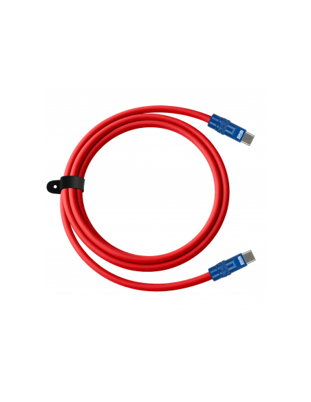 Kabel Newell USB-C - USB-C 100 W, 2 m, silikonowy, czerwono-granatowy