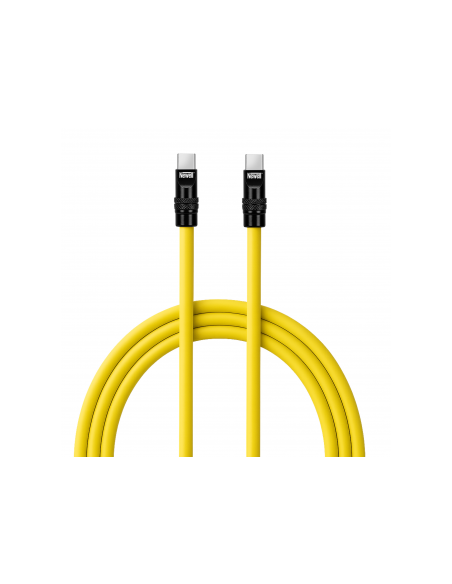 Kabel Newell USB-C - USB-C 100 W, 2 m, silikonowy, żółto-czarny