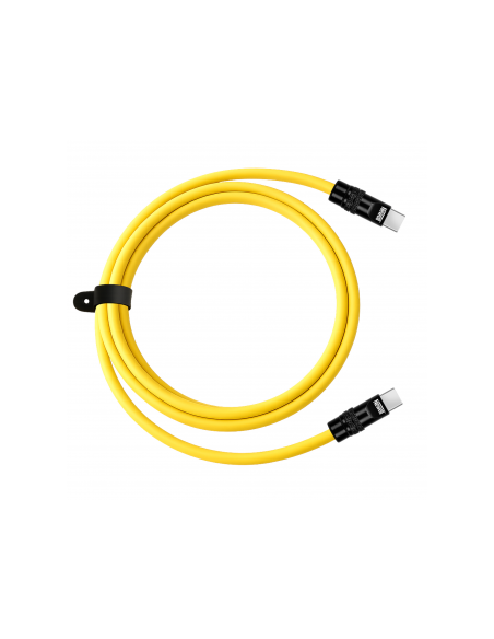 Kabel Newell USB-C - USB-C 100 W, 2 m, silikonowy, żółto-czarny