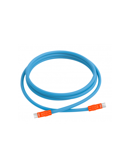 Kabel Newell USB-C - USB-C 100 W, 2 m, silikonowy, niebiesko-pomarańczowy