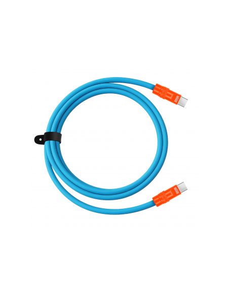 Kabel Newell USB-C - USB-C 100 W, 2 m, silikonowy, niebiesko-pomarańczowy