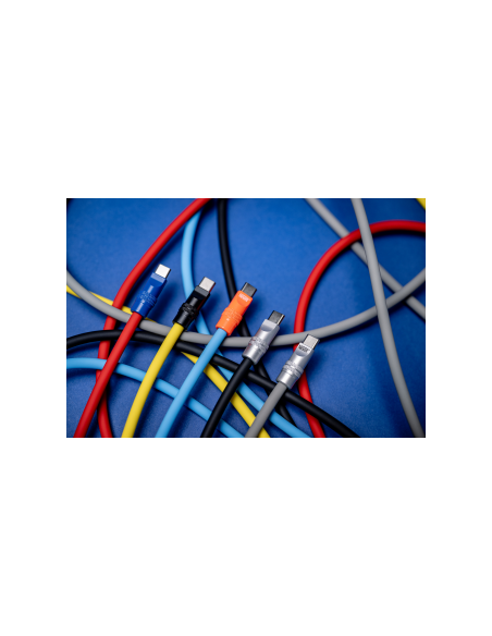 Kabel Newell USB-C - USB-C 100 W, 2 m, silikonowy, niebiesko-pomarańczowy