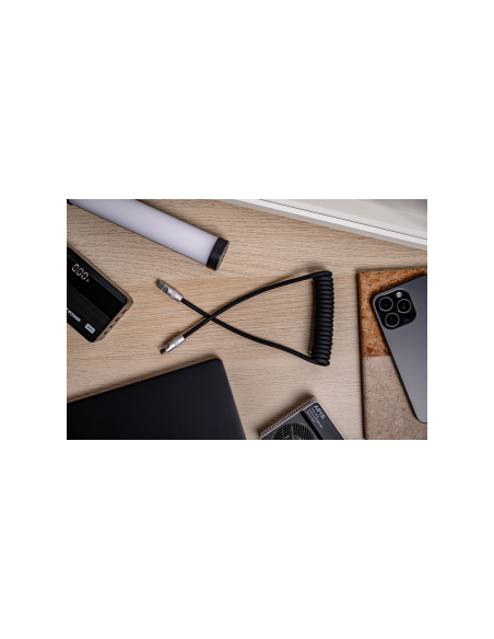 Kabel Newell USB-C - USB-C 100 W, 1,5 m, silikonowy, spiralny, czarny