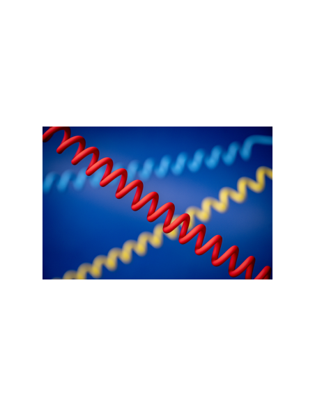 Kabel Newell USB-C - USB-C 100 W, 1,5 m, silikonowy, spiralny, czerwono-granatowy