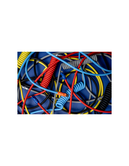 Kabel Newell USB-C - USB-C 100 W, 1,5 m, silikonowy, spiralny, szary