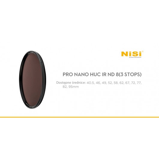 Filtr Szary NiSi Pro nano HUC IR ND8 (0.9)