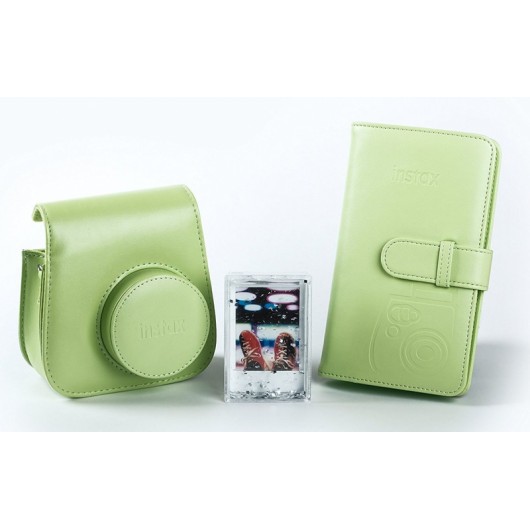 Zestaw akcesoriów Instax MINI 9 (Futerał, Album, Ramka) Lime Green Limonkowy