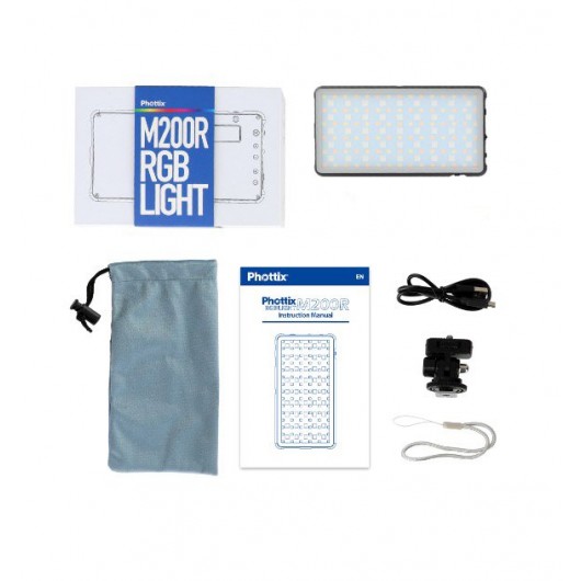 Lampa LED PHOTTIX M200R RGB z power-bankiem