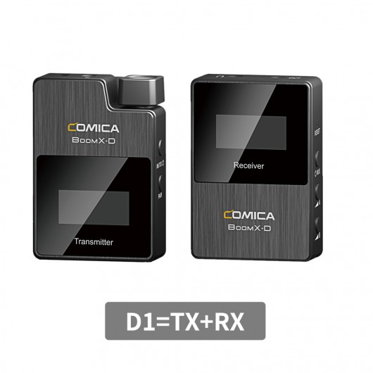 Comica BoomX-D D1 Mikrofon bezprzewodowy z jednym nadajnikiem i jednym odbiornikiem TRS/TRRS jack 3,5mm