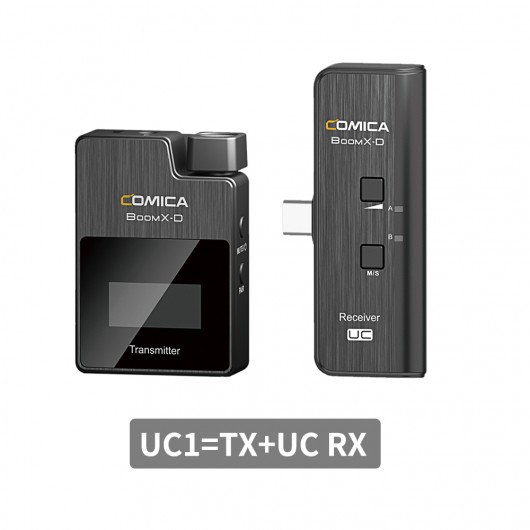 Comica BoomX-D UC1 Mikrofon bezprzewodowy z jednym nadajnikiem i jednym odbiornikiem USB-C