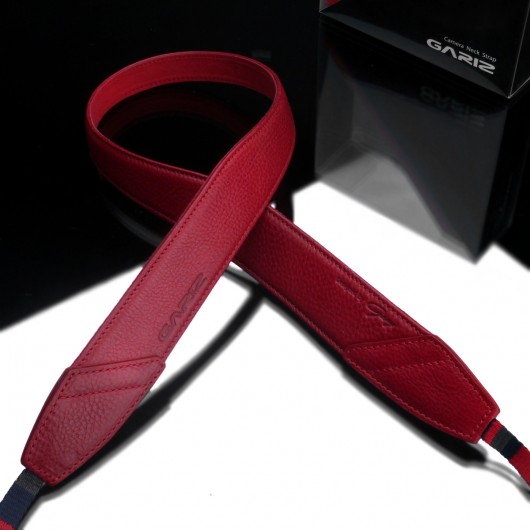 Pasek GARIZ AT-DSLAR czerwony alcantara szeroki